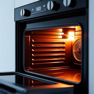 Pag-inspeksyon sa loob ng isang modernong oven.